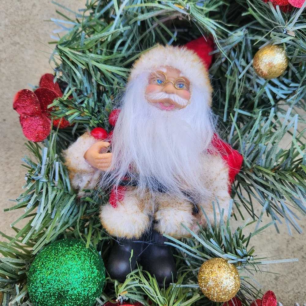 Festive Santa Party Christmas Wreath